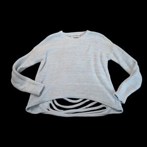Women's Light Gray Crew Neck Sweater